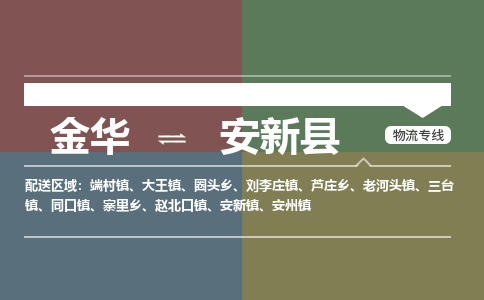 金华到安新物流公司-专业承揽金华至安新货运专线