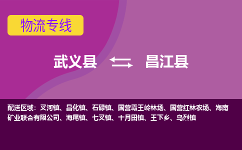 武义到昌江县物流专线-快速、准时、安全武义县至昌江县货运专线