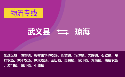 武义到琼海物流公司-专业承揽武义县至琼海货运专线