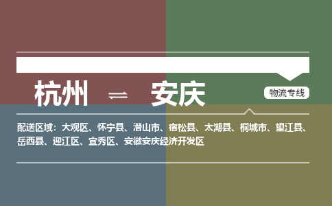 杭州到安庆物流公司-专业承揽杭州至安庆货运专线