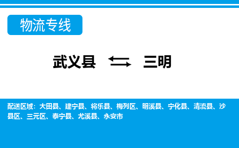 武义到三明物流公司-专业承揽武义县至三明货运专线