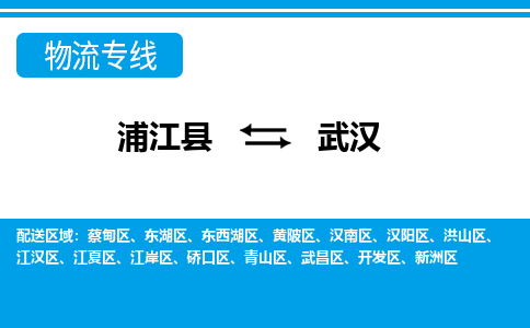 浦江到武汉物流公司-一站式武汉至浦江县货运专线