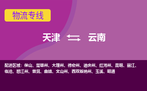 天津到云南物流公司-是您选择物流天津至云南货运专线