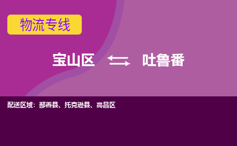 上海到吐鲁番物流专线-宝山区至吐鲁番货运公司一切为您着想，全力服务