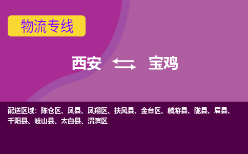 西安到宝鸡物流专线-专业的西安至宝鸡货运公司