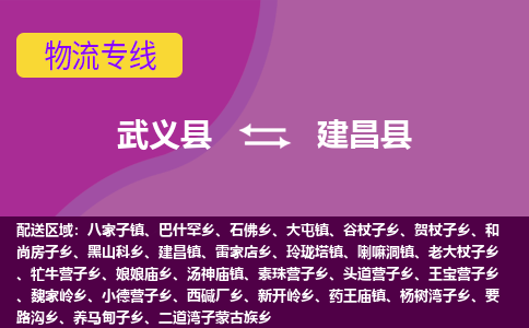 武义到建昌县物流专线-快速、准时、安全武义县至建昌县货运专线