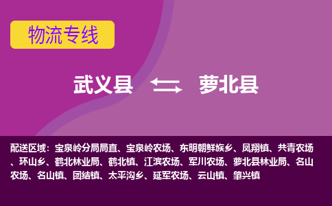 武义到萝北县物流专线-快速、准时、安全武义县至萝北县货运专线