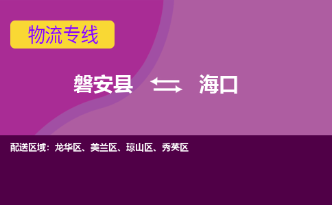 磐安到海口物流公司-专业承揽磐安县至海口货运专线