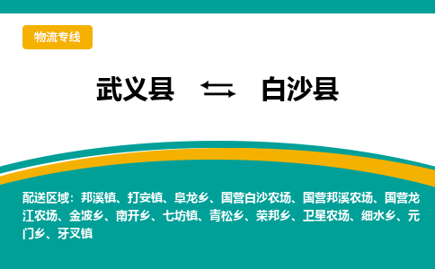 武义到白沙县物流公司-武义县到白沙县货运专线|强力推荐