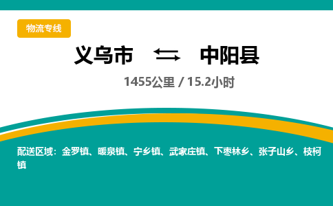 义乌到中阳县物流公司-一站式中阳县至义乌市货运专线