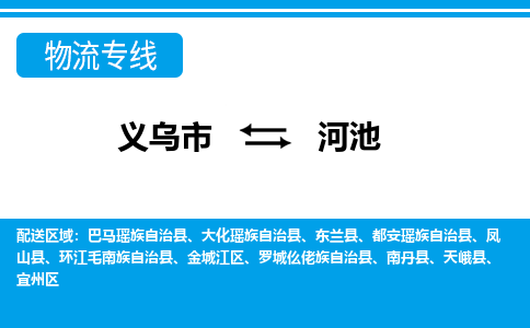 义乌到河池物流公司-一站式河池至义乌市货运专线