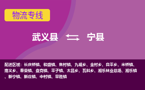 武义到宁县物流专线-快速、准时、安全武义县至宁县货运专线