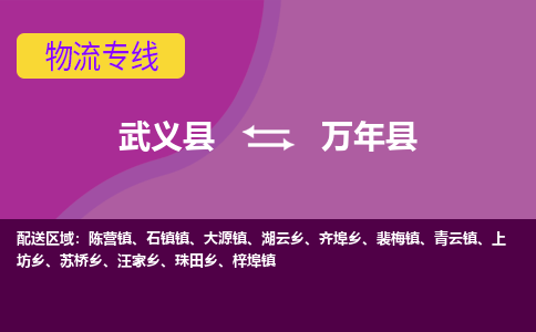 武义到万年县物流专线-快速、准时、安全武义县至万年县货运专线