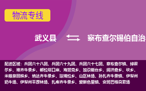 武义到察布查尔锡伯自治县物流专线-快速、准时、安全武义县至察布查尔锡伯自治县货运专线