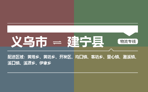 义乌到建宁县物流公司|义乌市到建宁县货运专线|安全性高