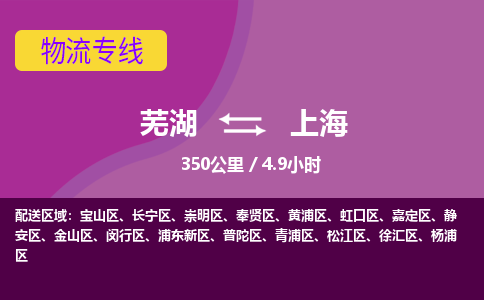 芜湖到上海物流公司-优质零担托运-芜湖至上海货运专线-物流领域的黄埔军校